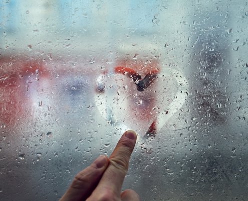 Heart shape on the window